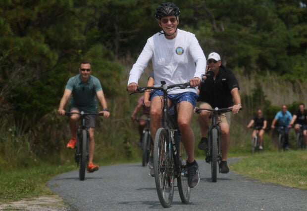 Biden hits fish restaurant and 'Oppenheimer' showing